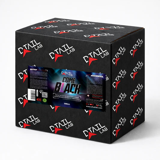 Caisse de 6×500 mL — COMEBLACK Revêtement pour plastiques et garnitures en caoutchouc
